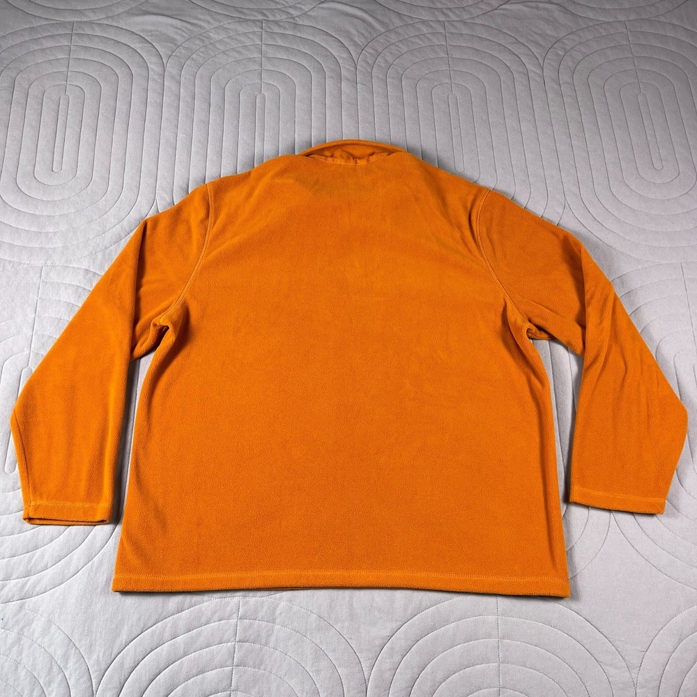 Eddie Bauer Fleece Pullover Mens XL Orange 1/4 Zip Lightweight Outdoor - Picture 12 of 12